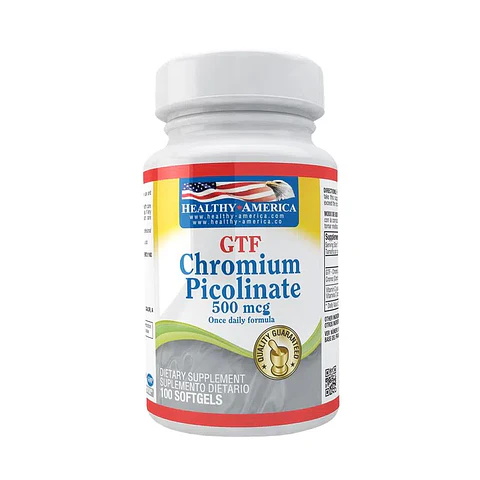 Gtf Chromium 500Mcg 100 Softgels Healthy America
