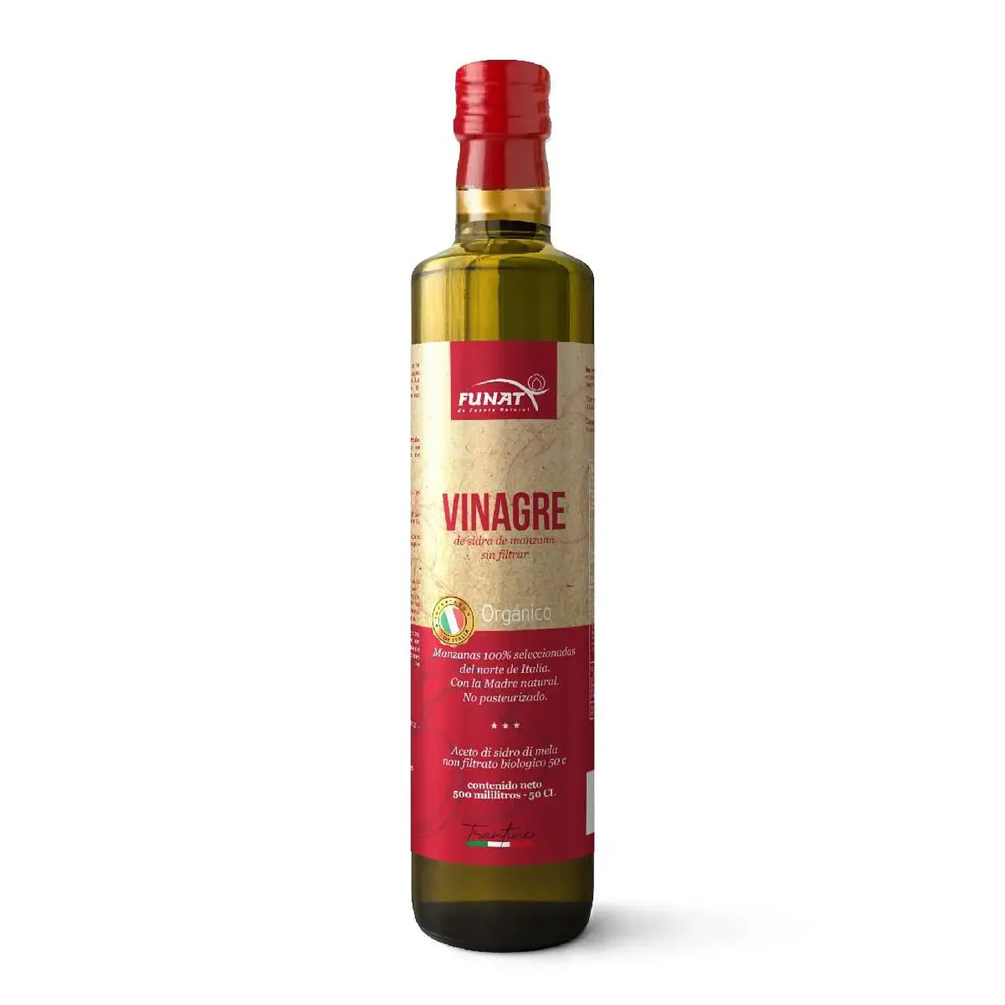 Vinagre De Sidra De Manzana Sin Filtrar Organic 500Ml Laboratorios Funat 1