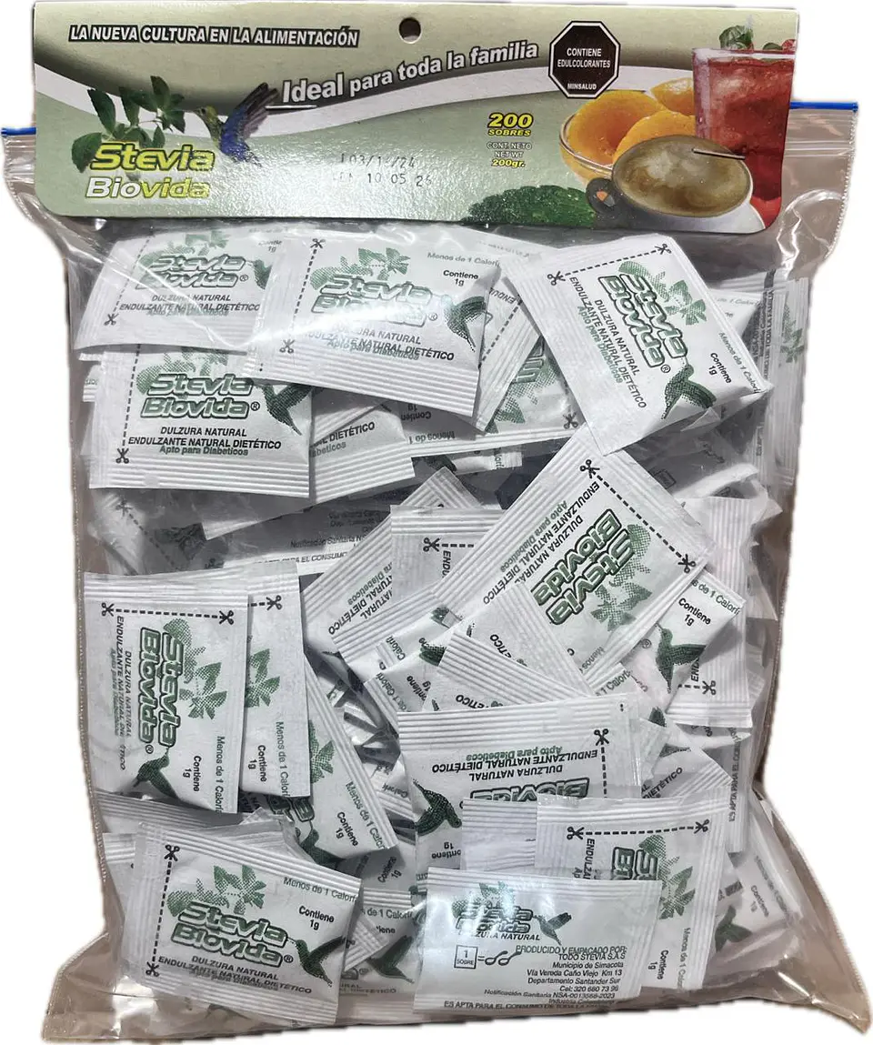 Stevia 200 Sobres Biovida 1