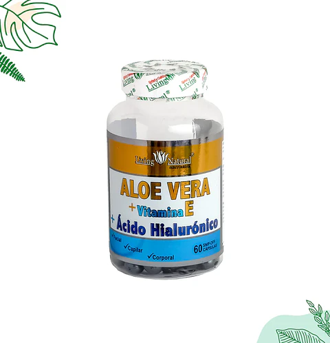 Aloe Vera Vitamina E Acido Hialuronico 60Capsulas Living Natural