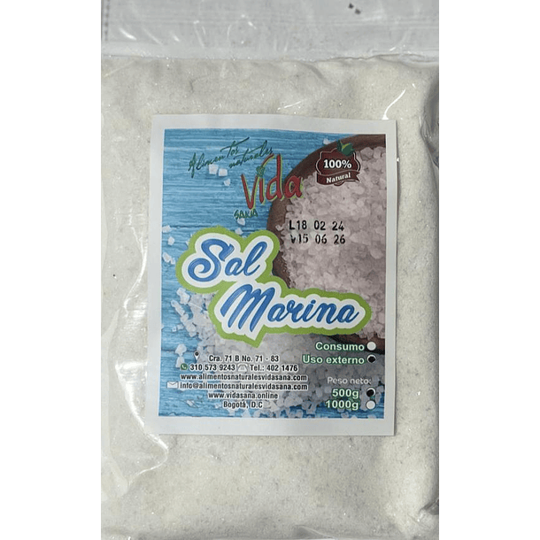 Sal Externa 500G Alimentos Naturales Vida Sana