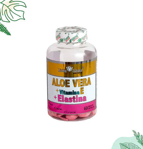 Aloe Vera Vitamina E Elastina 60Capsulas Living Natural