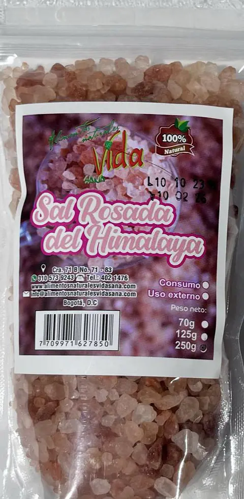 Sal Rosada Himalaya 125G Alimentos Naturales Vida Sana