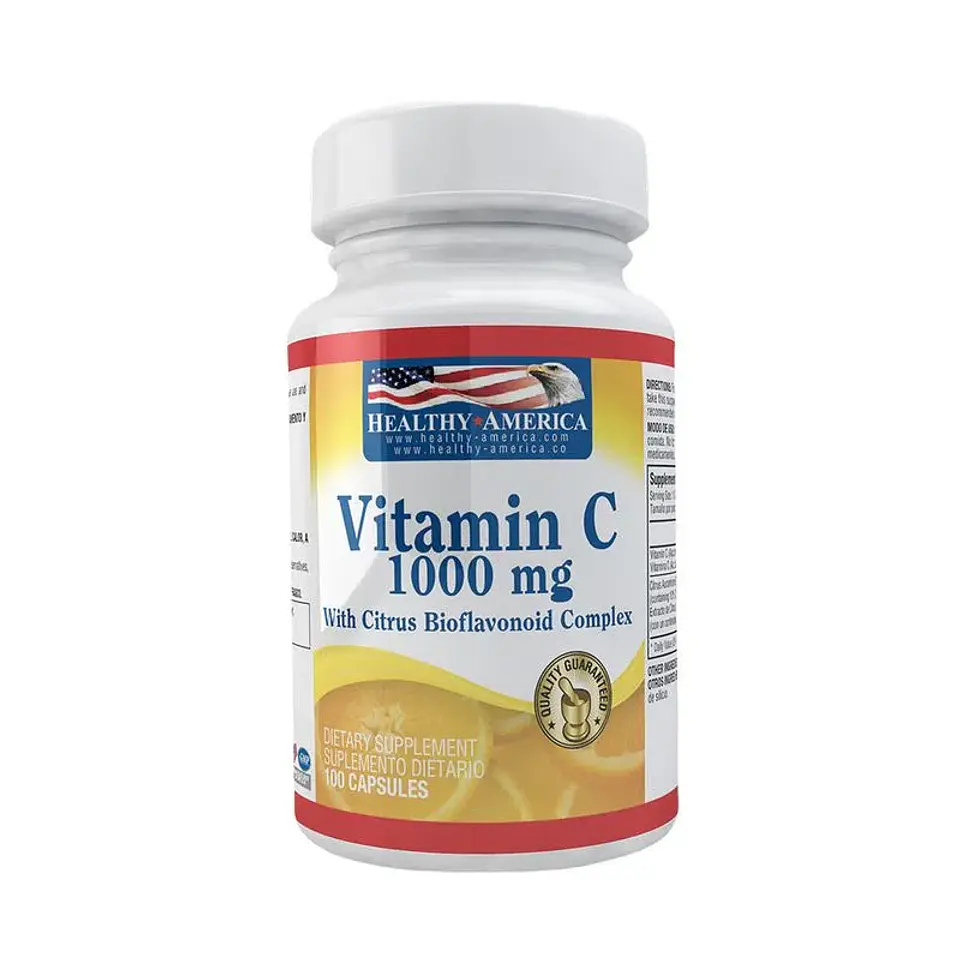 Vitamina C 1000 Mg With Bioflavonoid 100Capsulas Healthy America 1