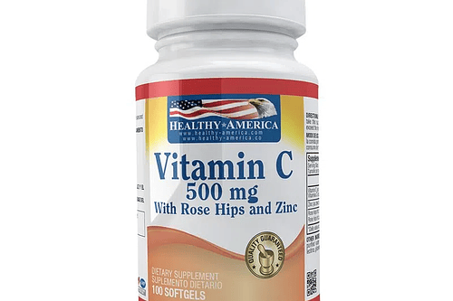 Vitamin C Rose Hips 500Mg 100Softgels Healthy America