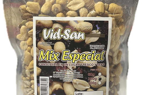 Mix Especial Vidsan 250G Alimentos Naturales Vida Sana