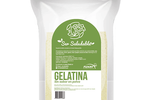 Gelatina Sin Sabor 250G Laboratorios Funat