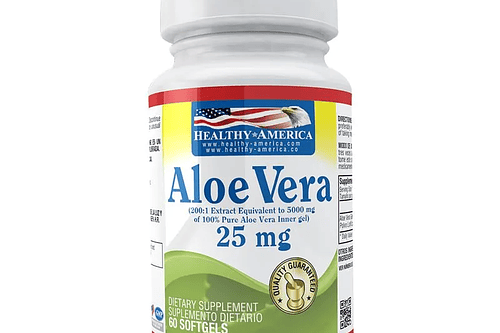 Aloe Vera Gels 25Mg 60Softgels Healthy America