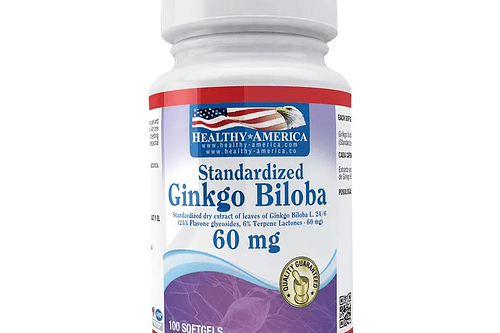 Ginkgo Biloba 60 Mg 100 Softgels Healthy America