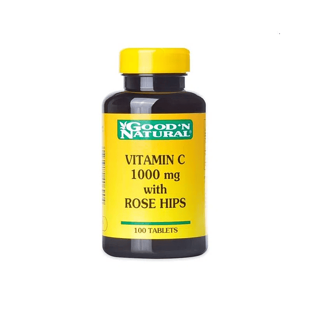 Vitamin C1000 Mg W/Rose Hipss 100Tabletas Good Natural
