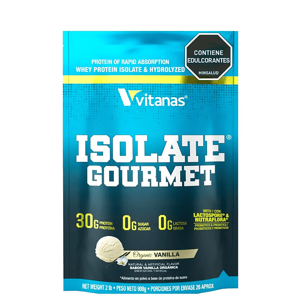 Isolate Gourmet 2Lbs Vainilla Organica Vitanas