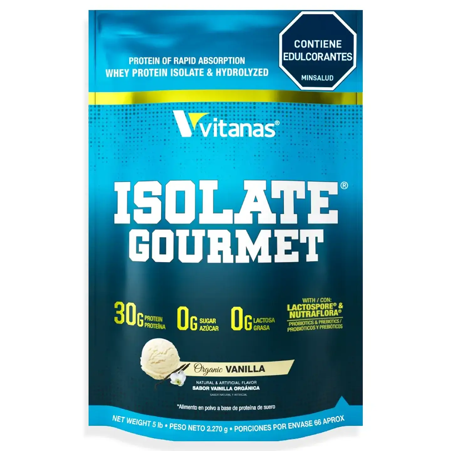 Isolate Gourmet 5Lbs Vainilla Vitanas 1