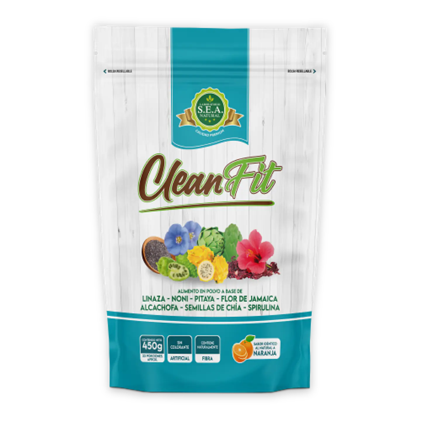 Cleanfit Fibra Polvo 450G Sea Natural 1