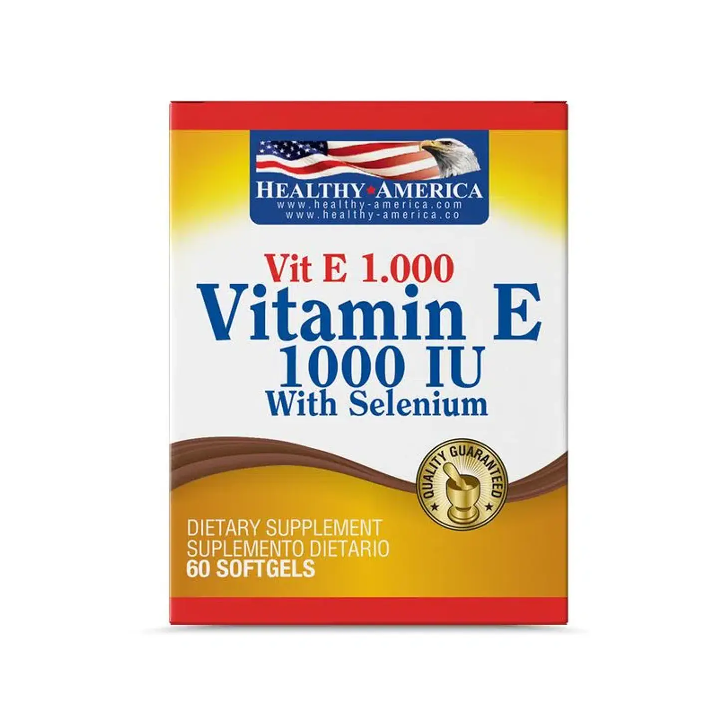 Vitamina E 1000Iu With Selenium 60Softgels Healthy America 1