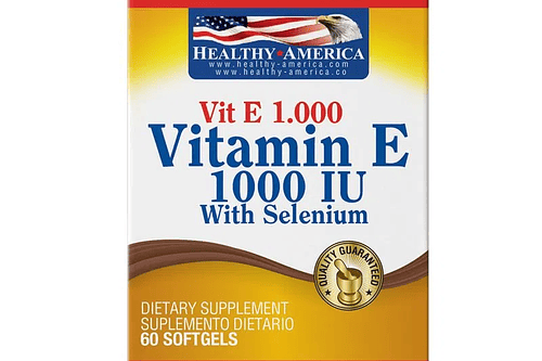Vitamin E 1000Iu With Selenium 60Softgels Healthy America