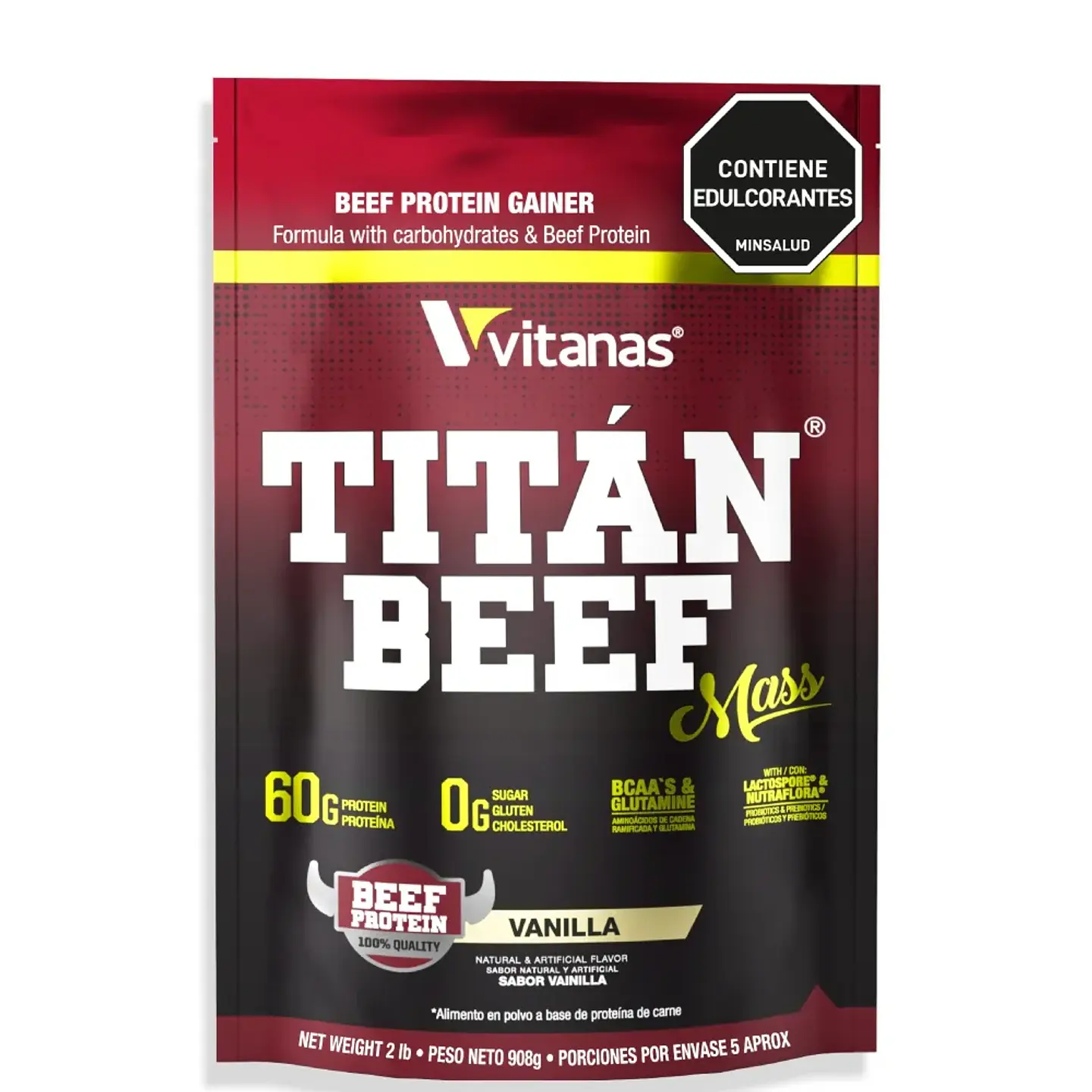 Titan Beef Mass 2 Lbs Vainilla Vitanas 1