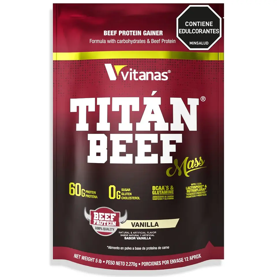 Titan Beef Mass 5 Lbs Vanilla Vitanas 1