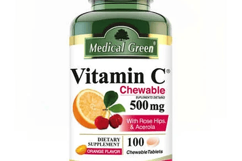 Vitamina C 500 Mg Masticable 100 Tabletas Medical Green