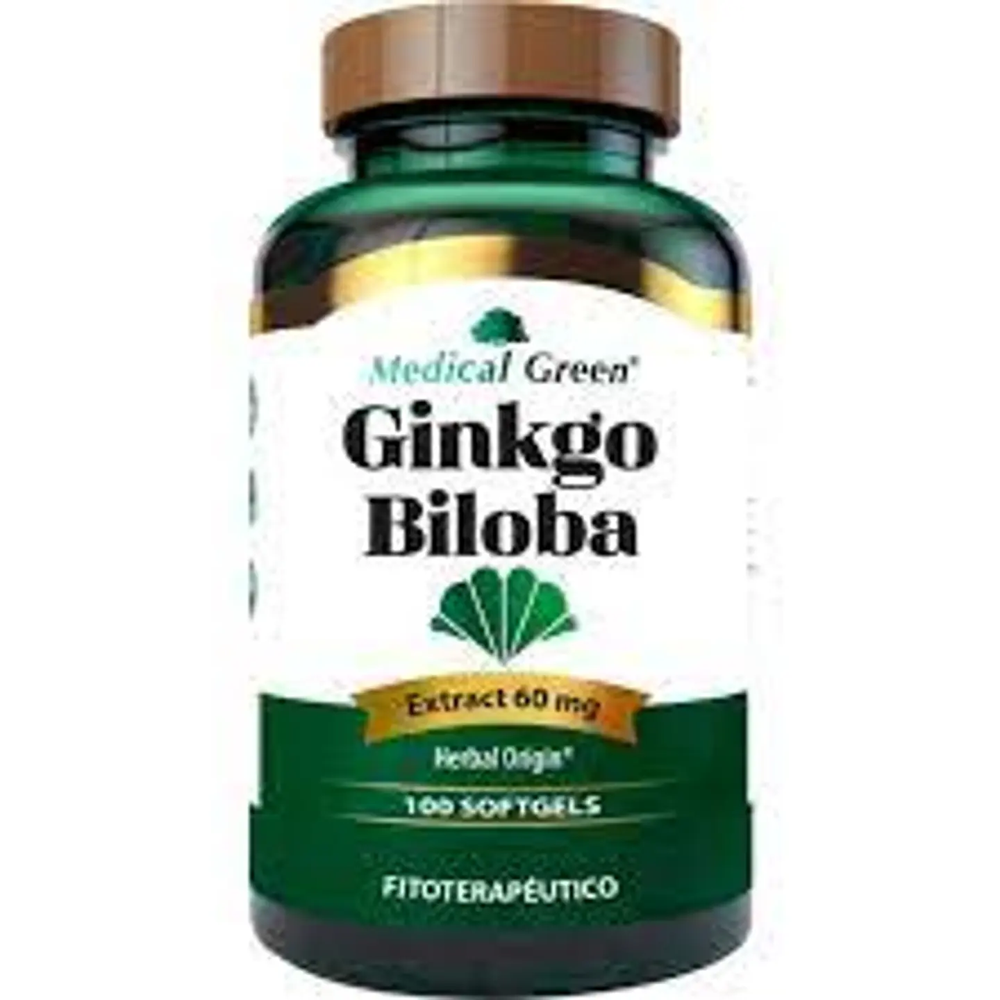 Ginkgo Biloba 60Mg 100 Softgels Medical Green 1
