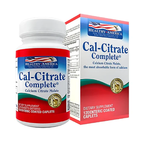 Cal Citrate Calcium Citrate Malate 120Caplets Healthy America