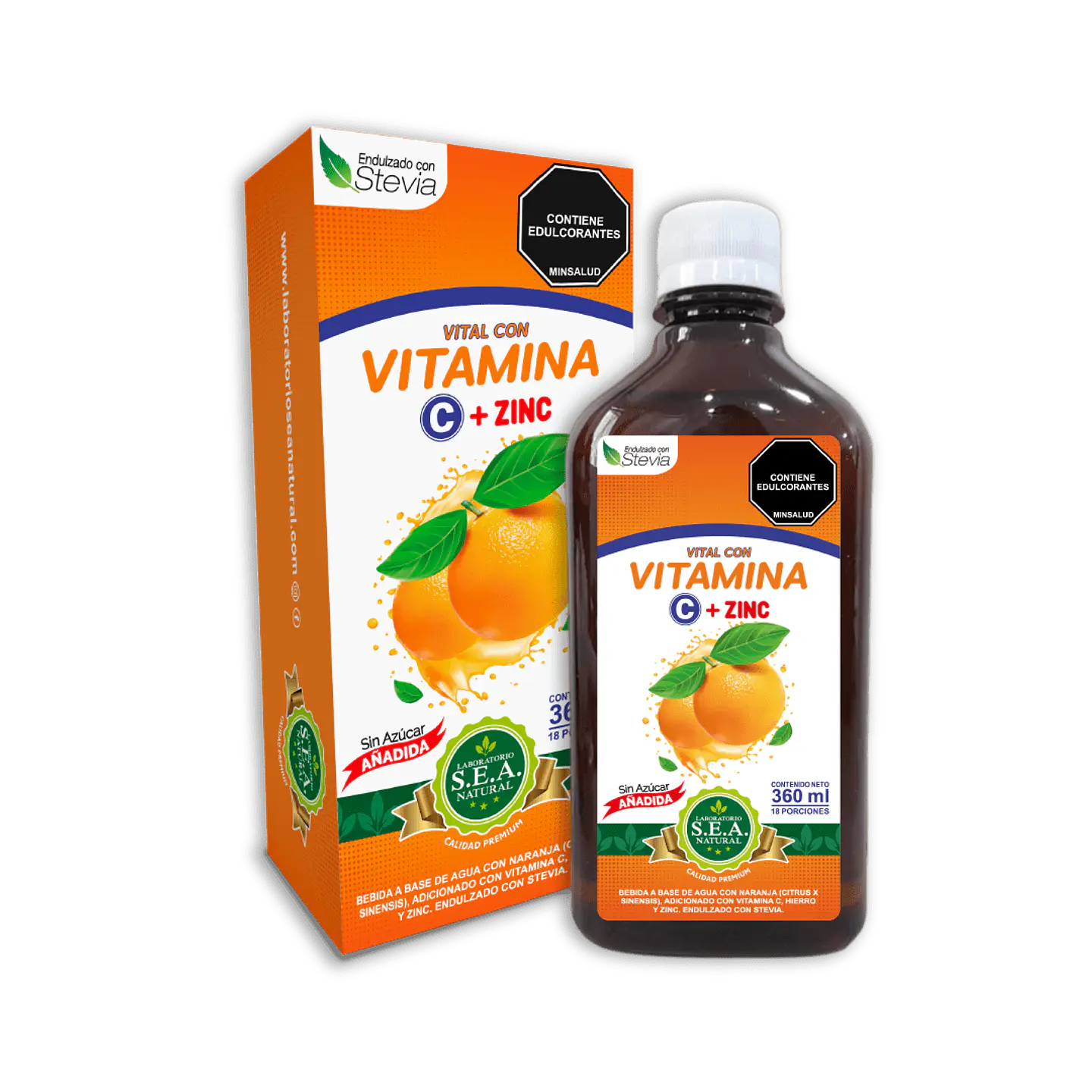 Vitamina C Mac Zinc Liquido 360Ml Sea Natural 1