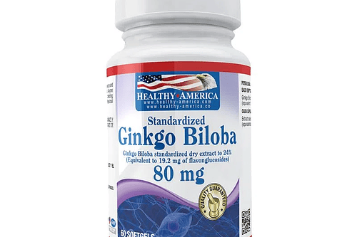 Ginkgo Biloba 80Mg 60 Softgels Healthy America