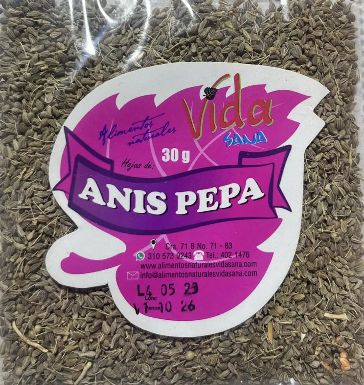 Anis Pepa 30G Alimentos Naturales Vida Sana 1