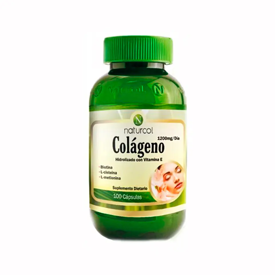 Colageno Hidrolizado Vitamina E, Biotina 100Capsulas Naturcol 1