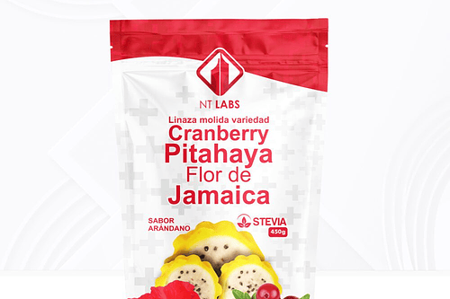 Linaza Cranberry Pitahaya Flor De Jamaica 450G Nt Labs