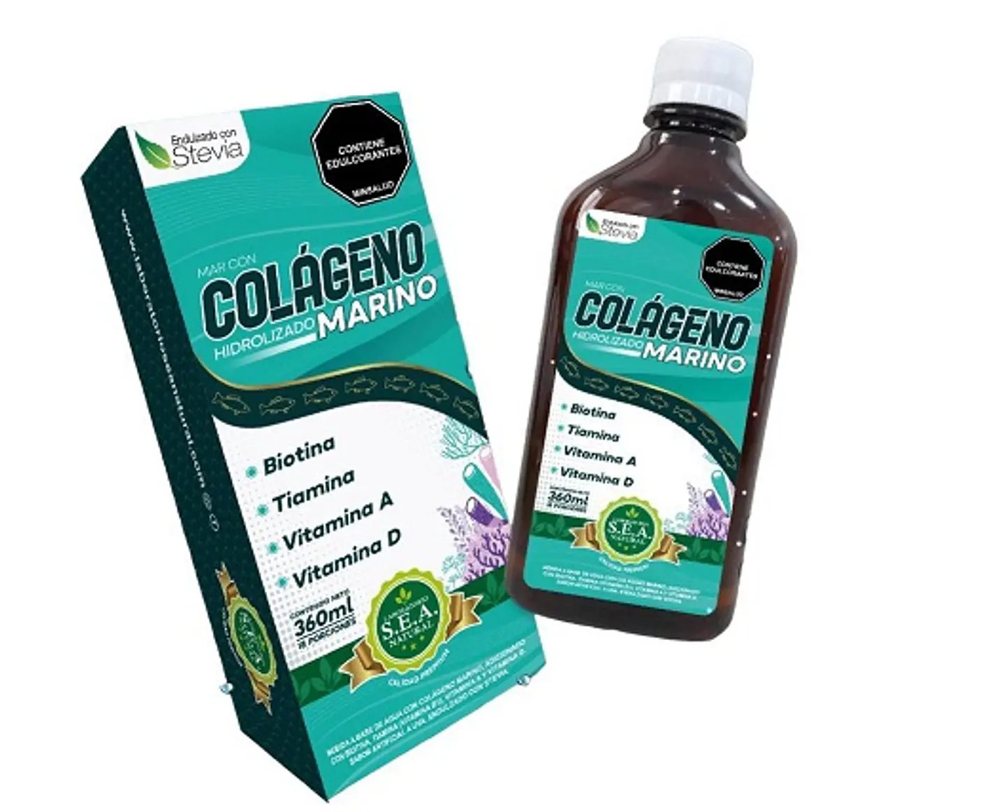 Colageno Marino Hidrolizado 360 Ml Sea Natural 1