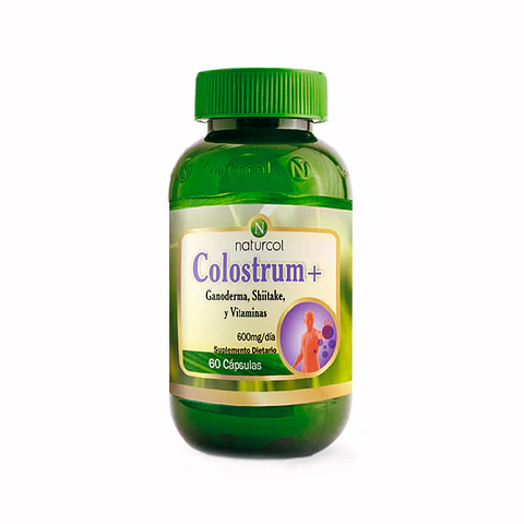 Colostrum Bovino + Ganoderma Shiitake y Vitaminas 60 Capsulas Naturcol