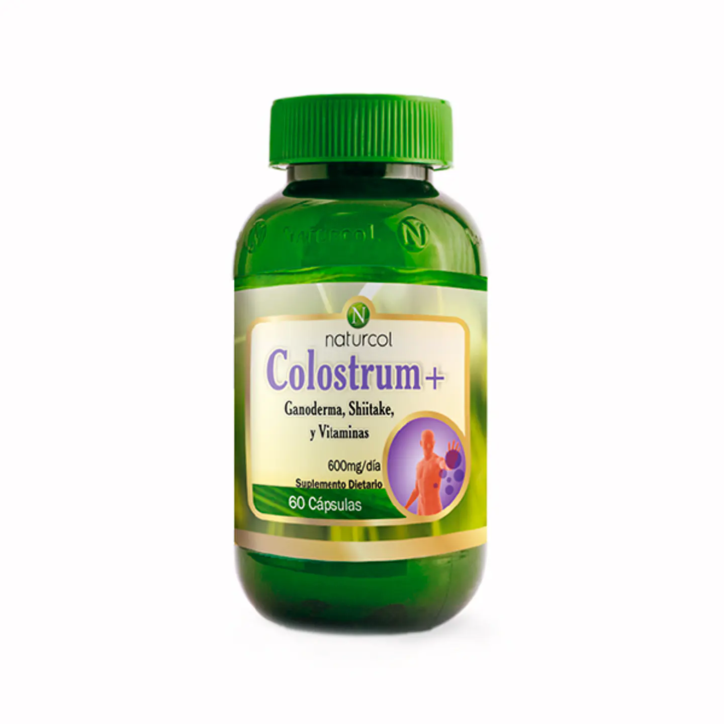 Colostrum Bovino + Ganoderma Shiitake y Vitaminas 60 Capsulas Naturcol 1
