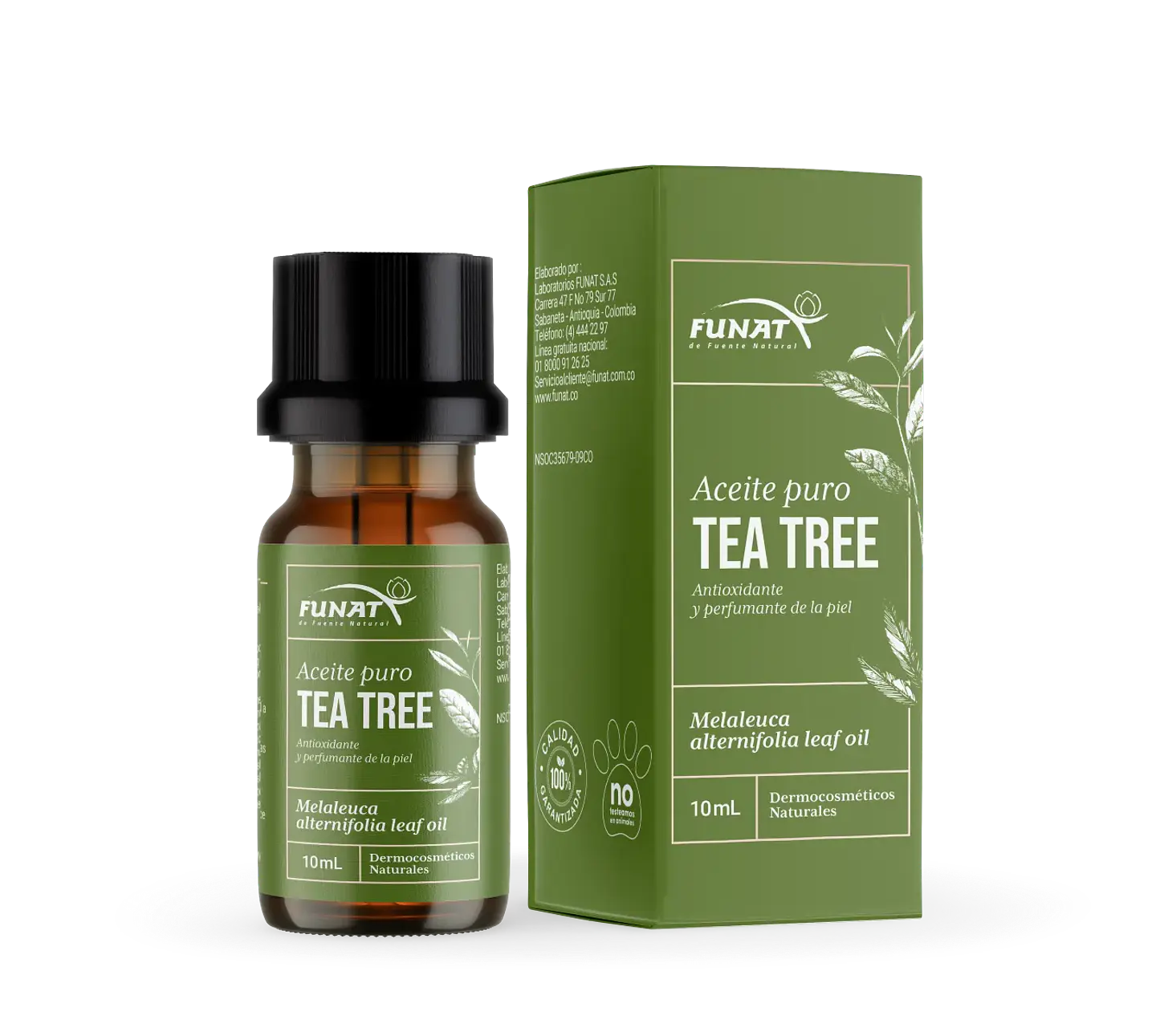 Aceite Puro Tea Tree 10 ml Laboratorios Funat 1