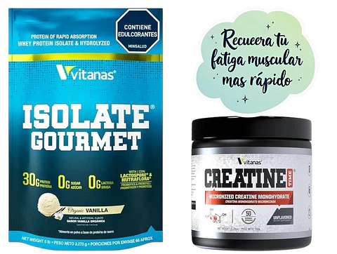 Combo Proteína Isolatada 5 lbs + Creatina Micronizada 150g - Vitanas