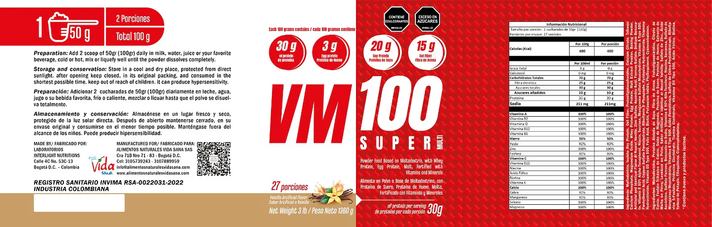 Vm100 Super 3 Lbs Alimentos Naturales Vida Sana 4