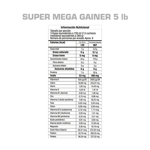 Super Mega Gainer 10 lbs GMN