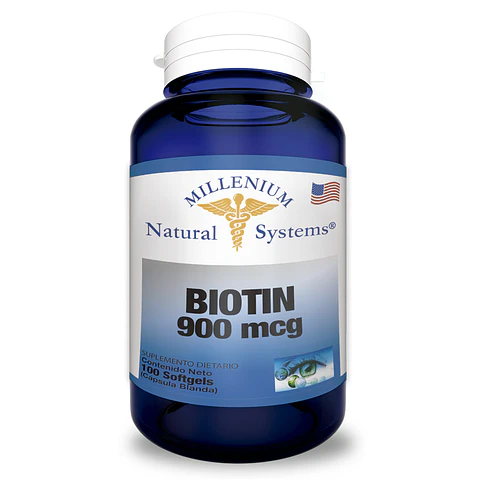 Biotina 900 mcg 100 Sofgetls Natural Systems