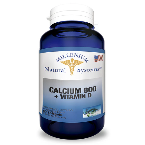 Calcium 600 + Vitamin D 60 Sofgetls Natural Systems