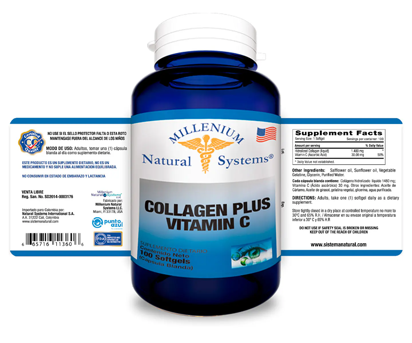 Collagen Plus Vitamin C 100 Sofgetls Natural Systems 2