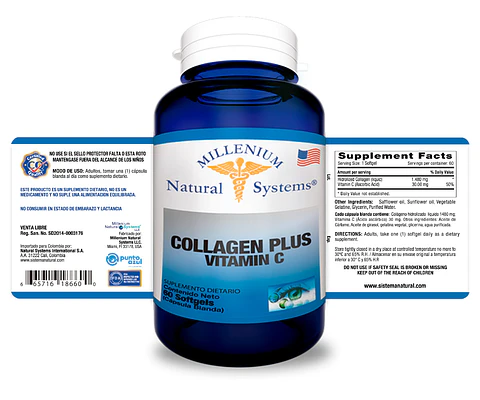Collagen Plus Vitamin C 60 Sofgetls Natural Systems