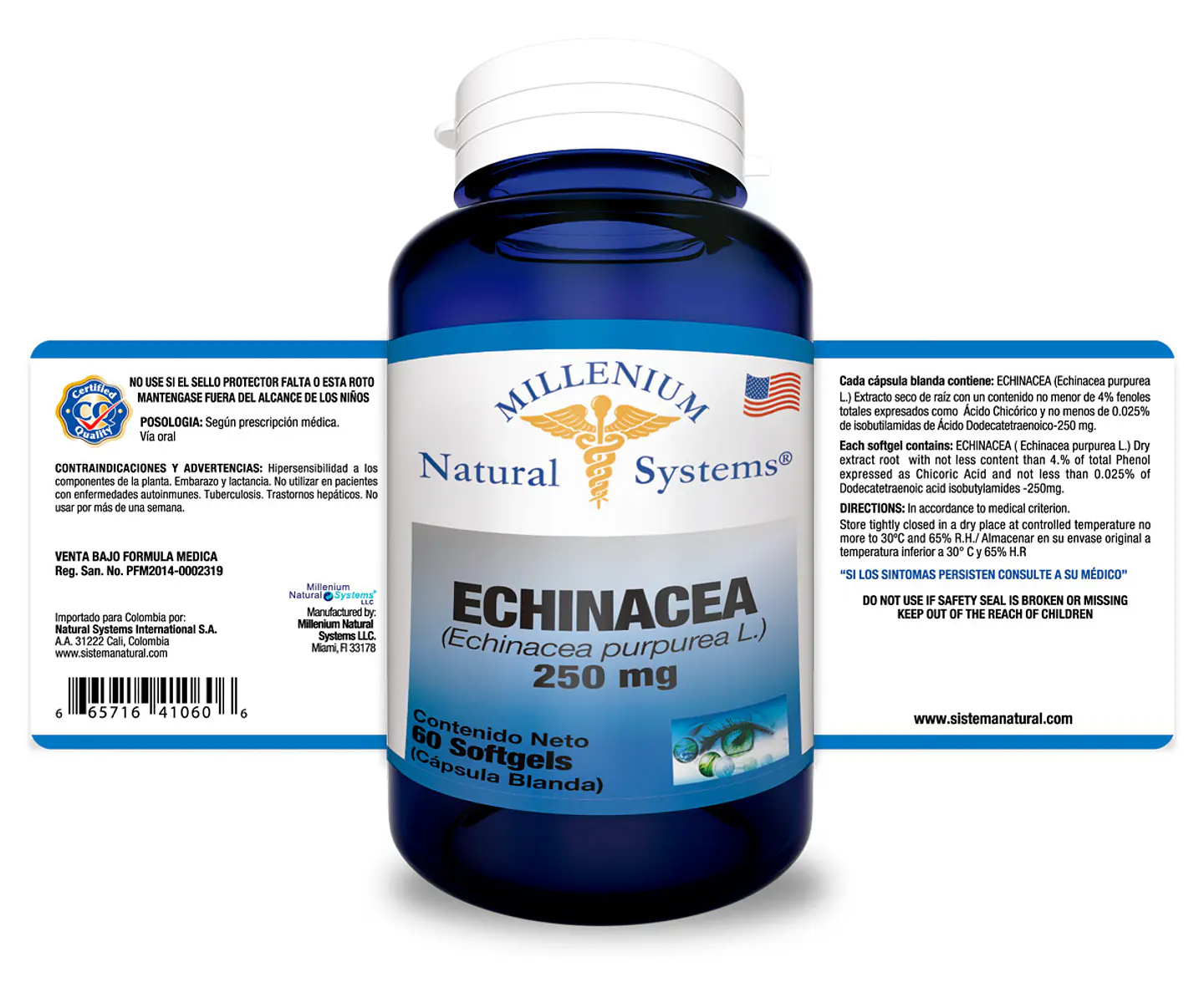 Echinacea 250 mg 60 Sofgetls Natural Systems 2