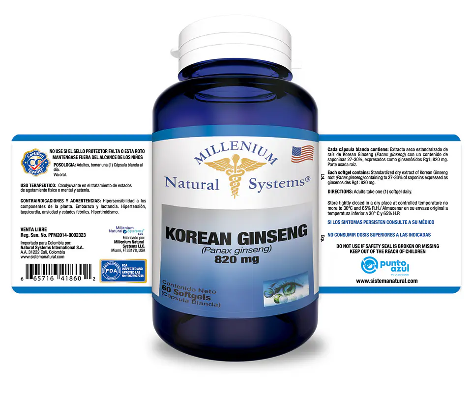 Korean Ginseng 820 mg Sofgetls 2