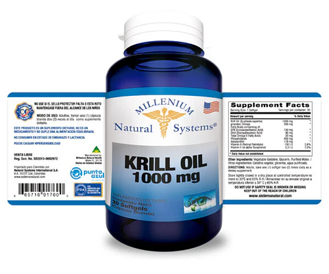 Krill Oil 1000 mg 30 Sofgetls Natural Systems