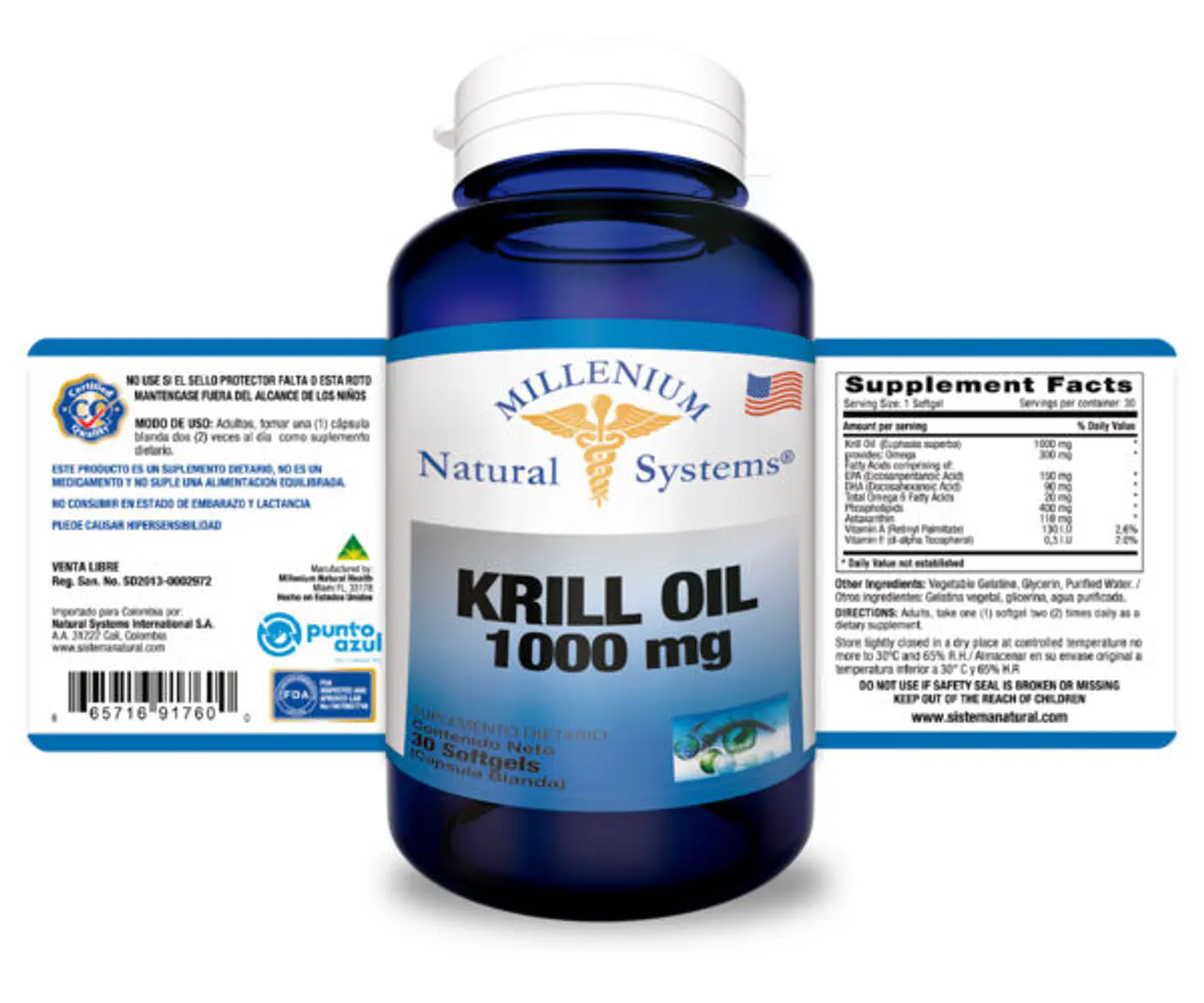 Krill Oil 1000 mg 30 Sofgetls Natural Systems 2