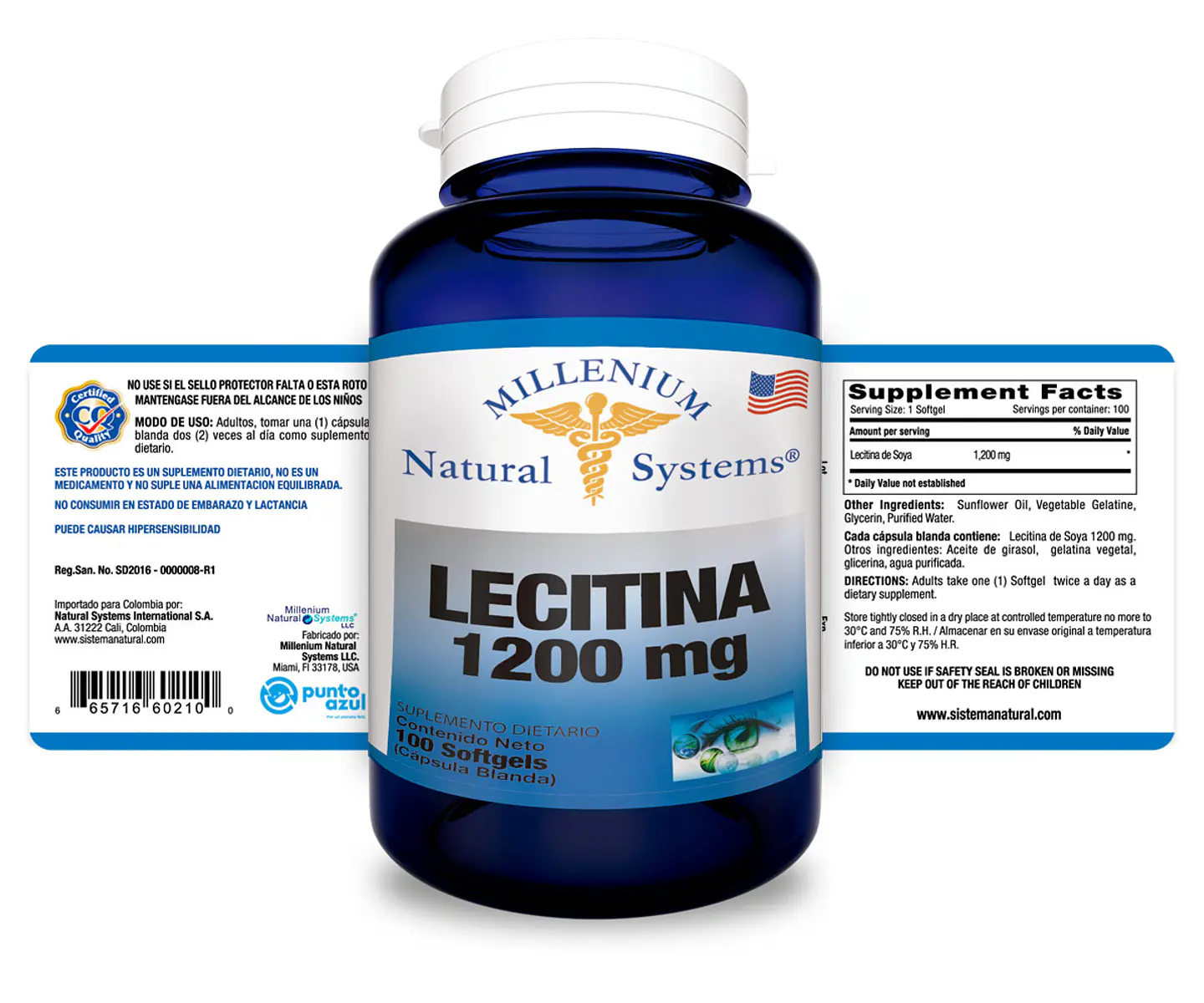 Lecitina de Soya 1200mg 100 Sofgetls Natural Systems 2