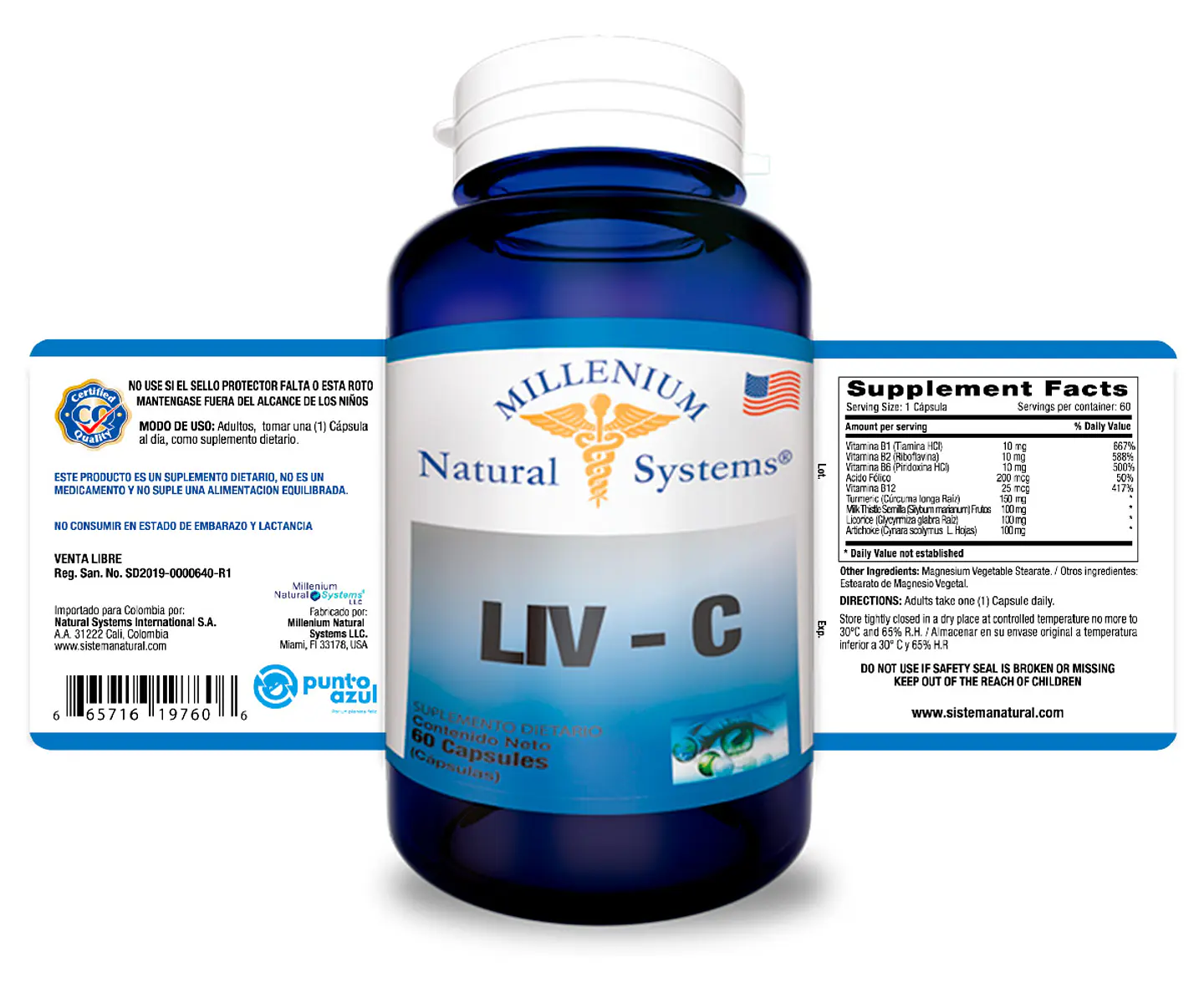 Liv - C 60 Capsulas Natural Systems 2