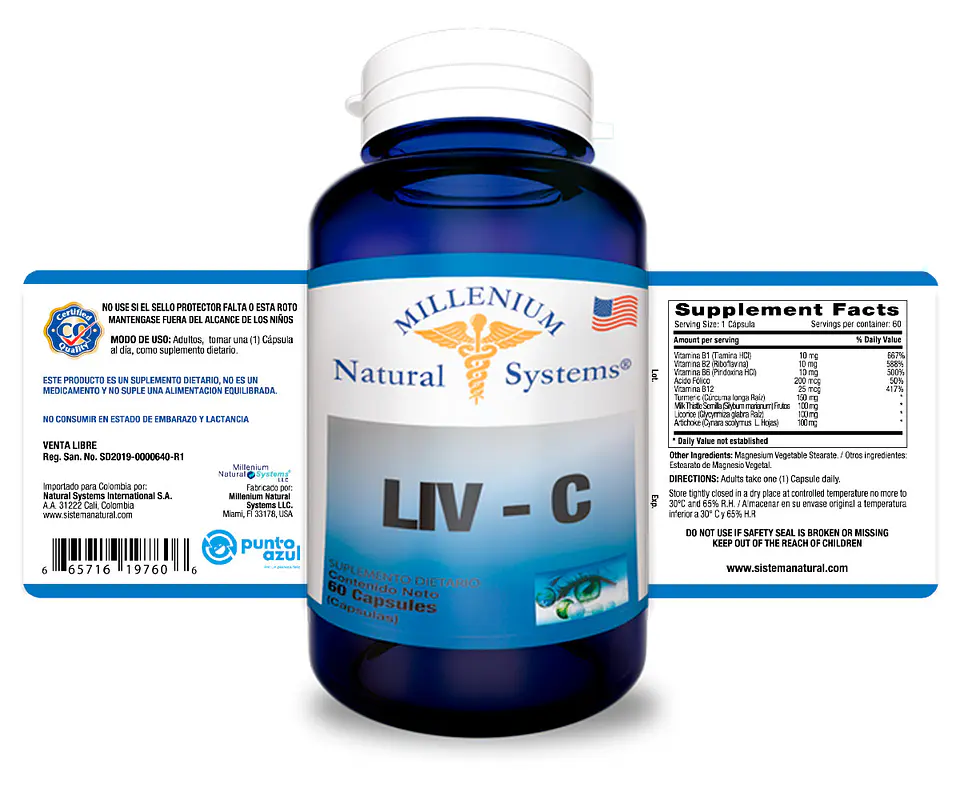 Liv - C 60 Capsulas Natural Systems 2