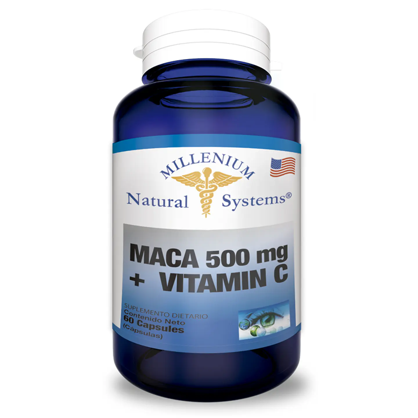 Maca 500 mg + Vitamina C 60 Capsulas Natural Systems 1