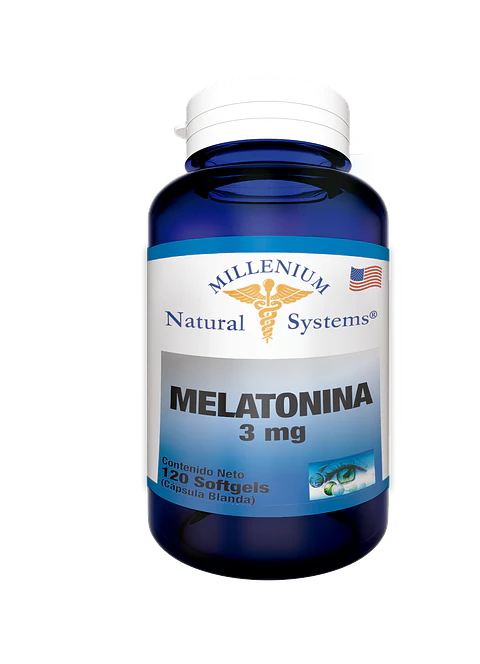 Melatonina 3mg 120 Sofgetls Natural Systems
