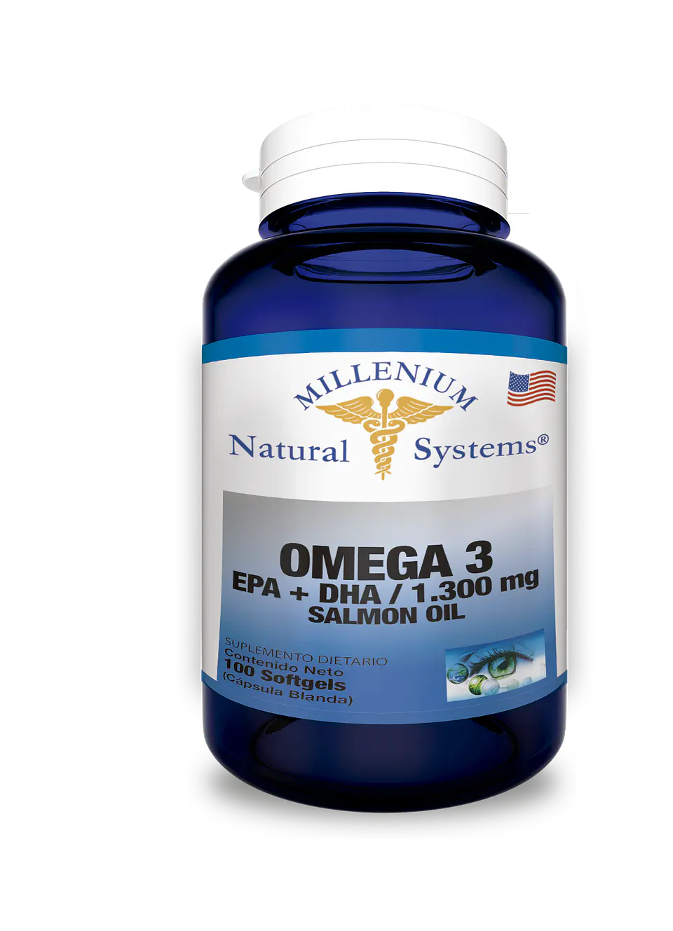 Omega 3 Epa + Dha 1300 mg 100 Sofgetls Natural Systems 1